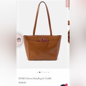 HOBO Italian Leather Haven Handbag In Truffle